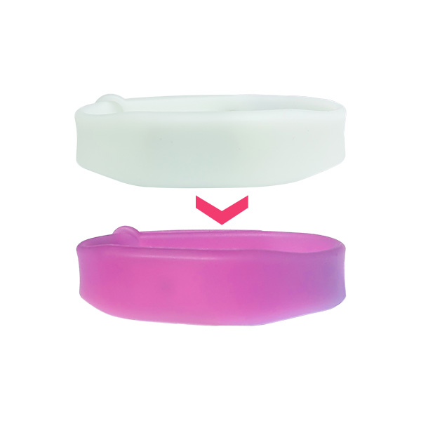 RFID光變硅膠腕帶遇紫外線(xiàn)變色硅膠手環(huán)